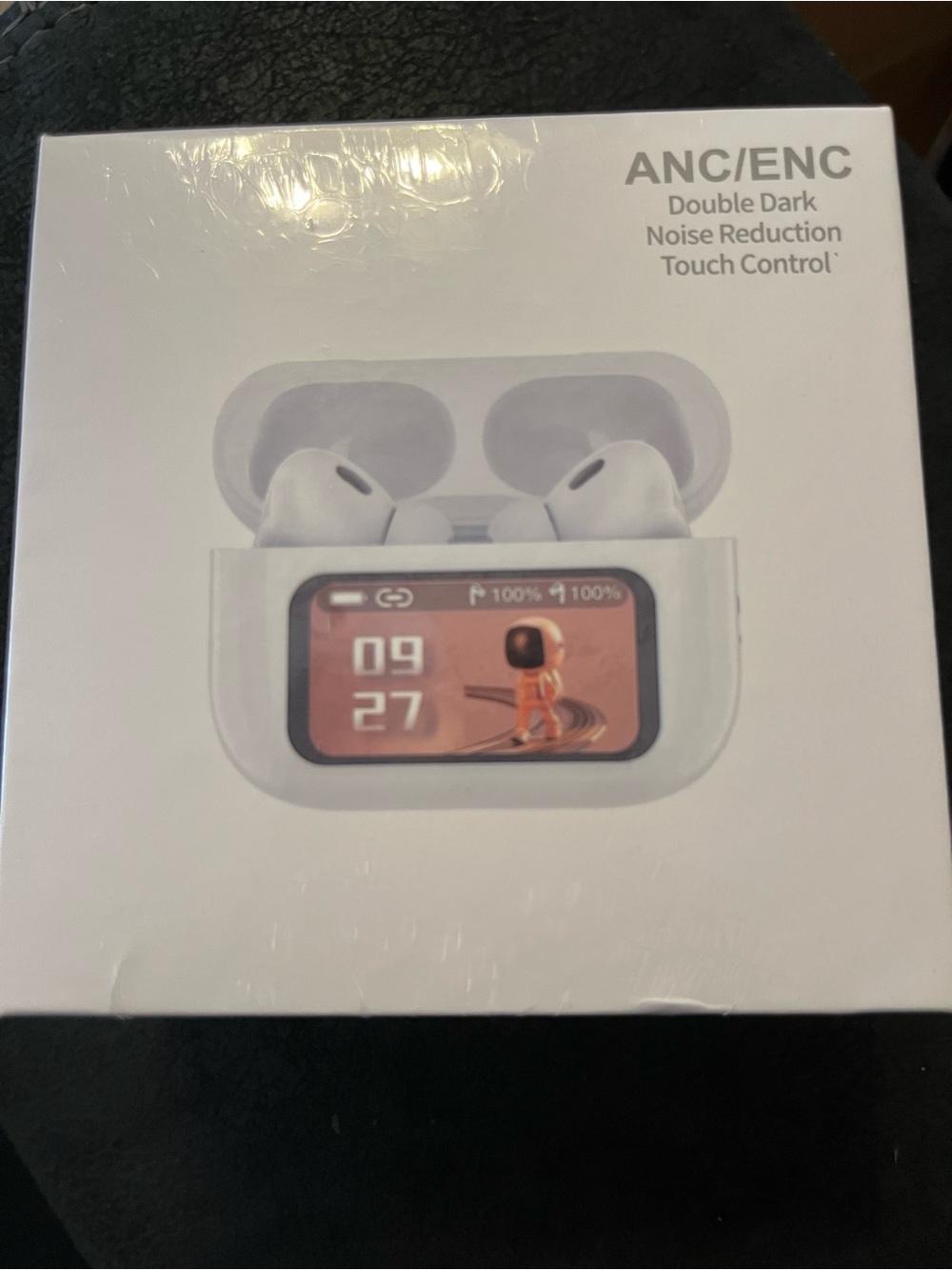 True Wireless ANC/ENC Earbuds with Display Charging Case - White